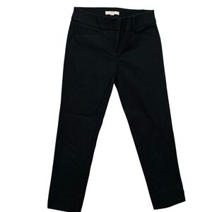 Loft Marisa The Riviera Pant Womens 00 Black Slim Leg Ankle Career Trousers